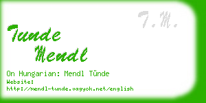 tunde mendl business card